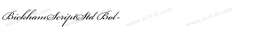 BickhamScriptStd Bol字体转换